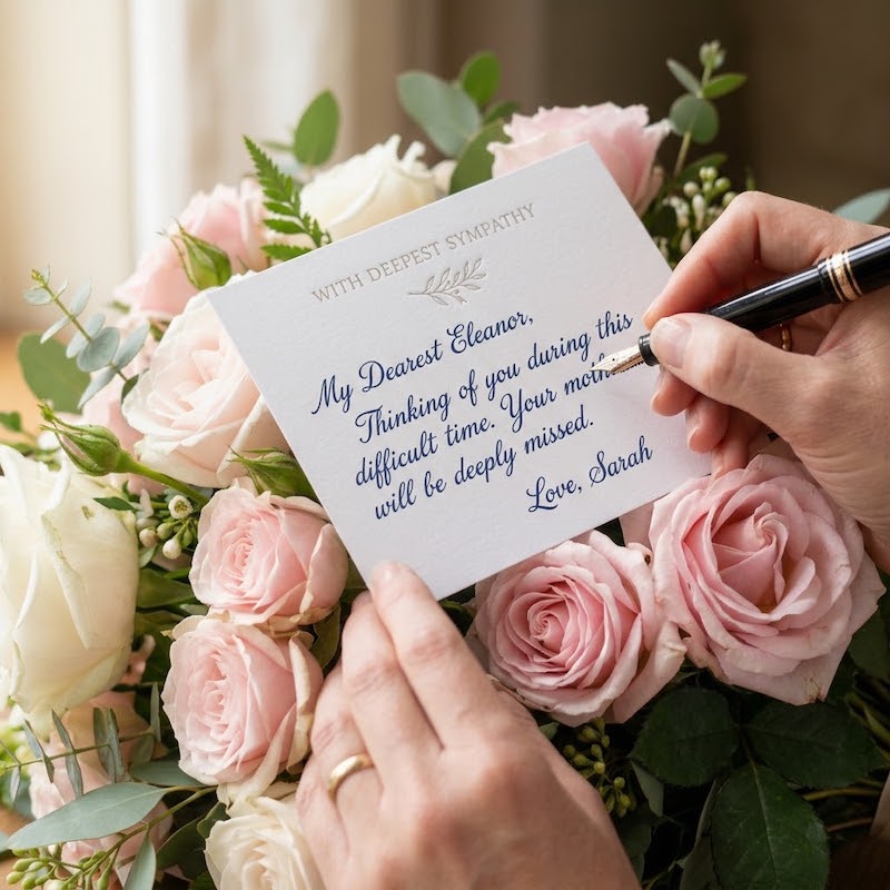 Quel message de condoléances écrire pour accompagner des fleurs de deuil ?